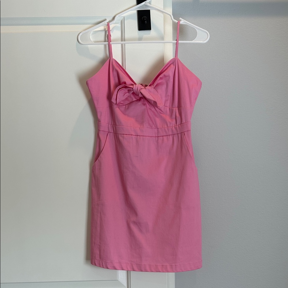 Pink Bow Detail Dress GB Size S